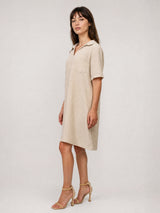 Robe en gaze de coton à poches plaquées TDM33526-2