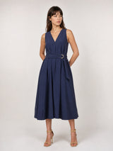 Robe sans manches à ceinture amovible TDM37826