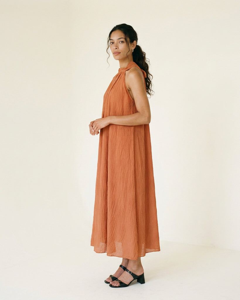 Robe Ras De Cou Voile De Coton TDM38724