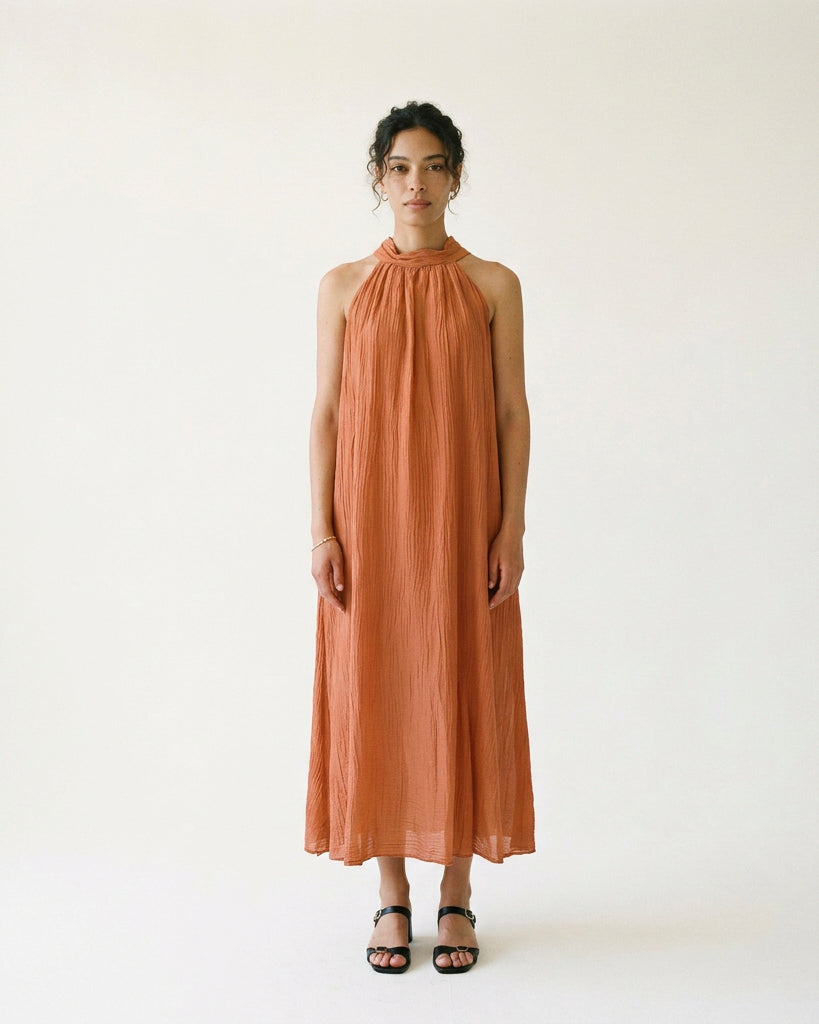 Robe Ras De Cou Voile De Coton TDM38724