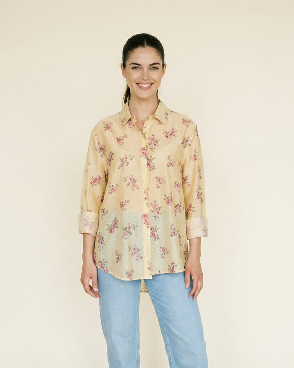 Chemise imprimée florale coupe légère TDM50320-72