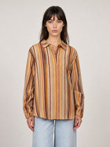 Chemise fluide en viscose à rayures TDM50320-76