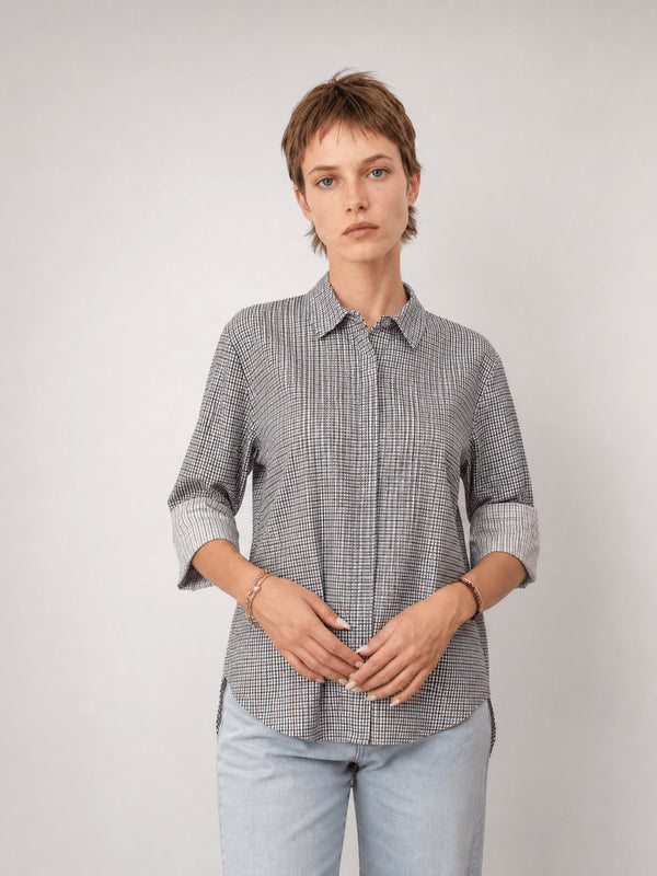 Chemise à carreaux asymétrique  TDM50320-79