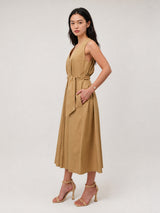 Robe longue col V sans manches TDM50326