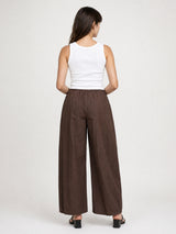 Pantalon ample en coton léger à taille élastiquée TDM55326