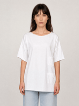 T-shirt fluide en coton à poches plaquées TDM57826
