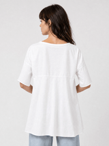 T-shirt fluide en coton à poches plaquées TDM57826
