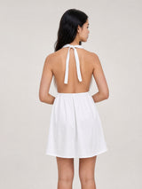 Robe courte dos nu élastiquée TDM60026