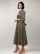 Robe ceinturée rayée TDM65026-2