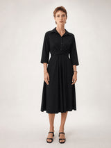 Robe ceinturée manches longues TDM65026