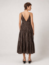 Robe longue en coton à fines rayures – TDM65325-3