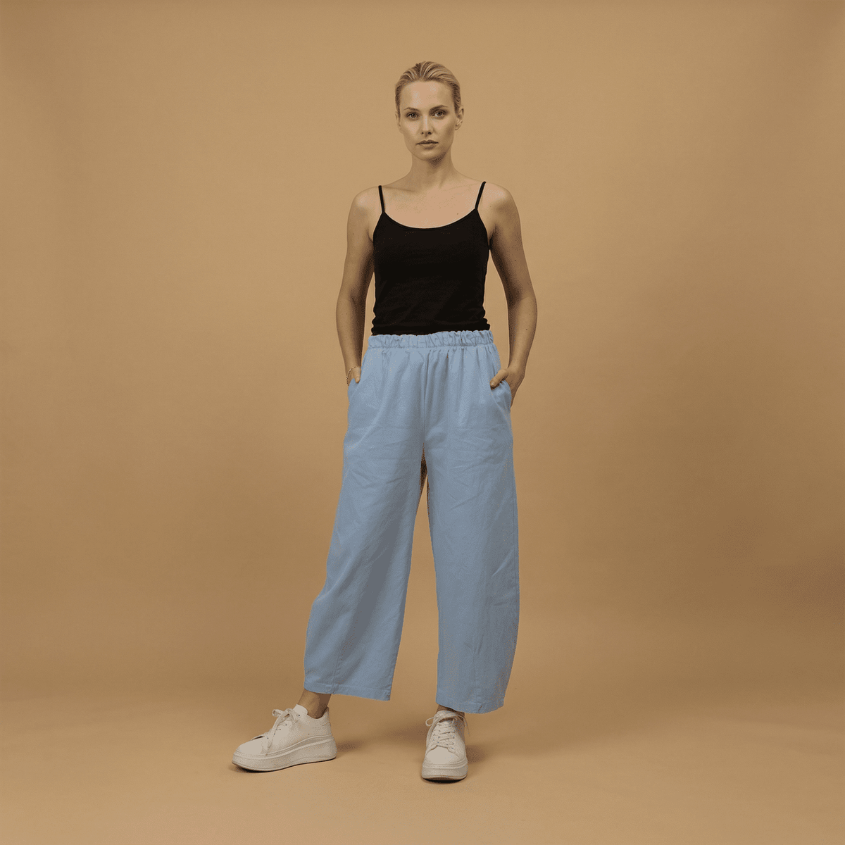 Wide leg trousers with elasticated waist tdm67625 2 