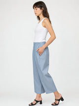 Pantalon ample en coton rayé à taille élastique TDM67625CJ28