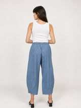 Pantalon ample en coton rayé à taille élastique TDM67625CJ29