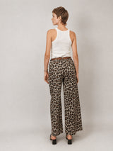 Pantalon large léopard ceinturé – TDM78223-19