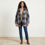 Charger l'image dans la galerie, Veste à carreaux brossés en laine – TDM82225

