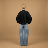 Satin shirt with lavallière collar TDM86525-2