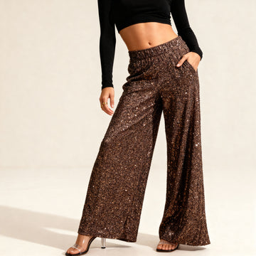 Pantalon à sequins coupe large – TDM93525-2