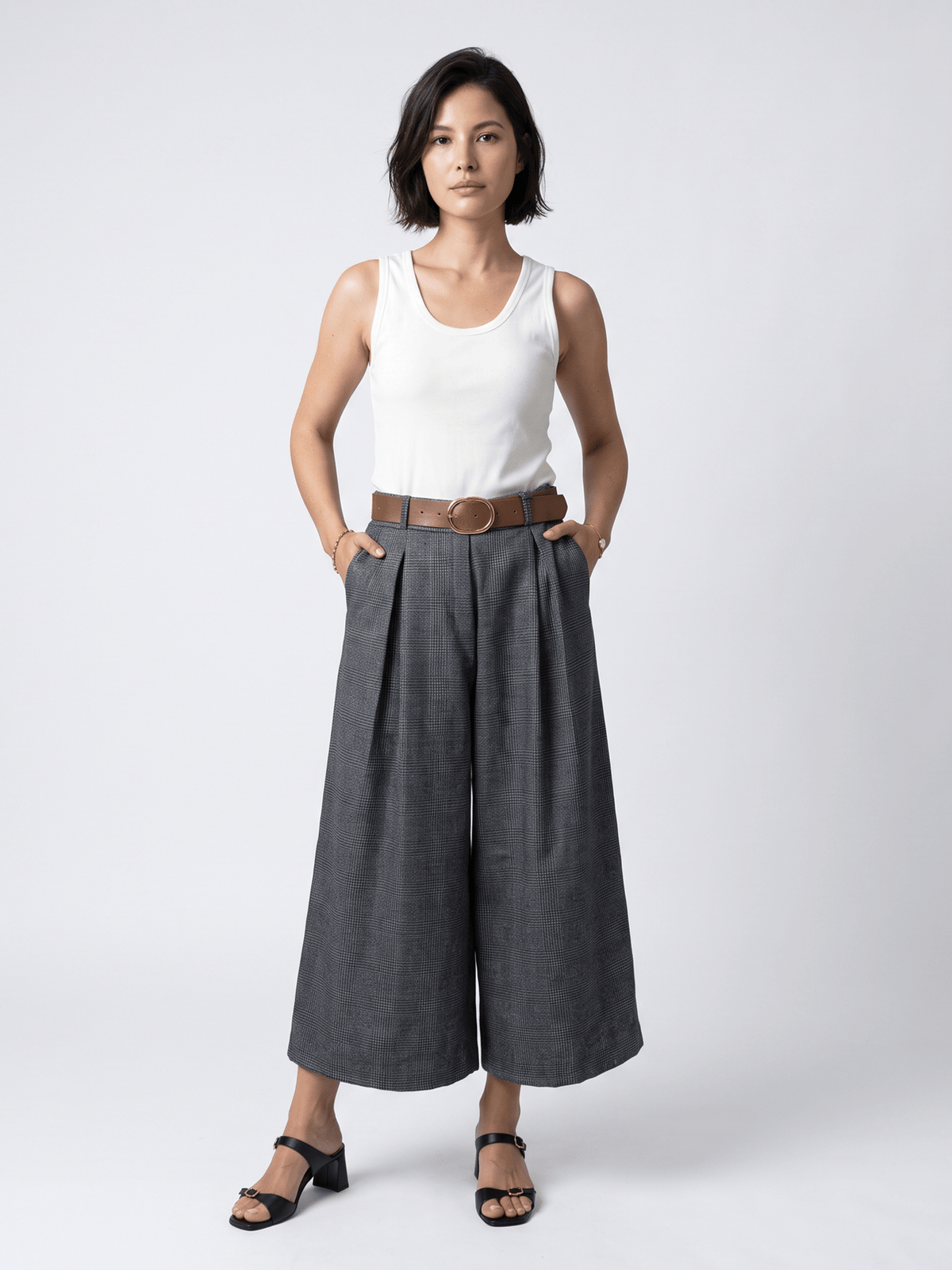 Jupe-culotte Prince-de-Galles – THS27926PO1