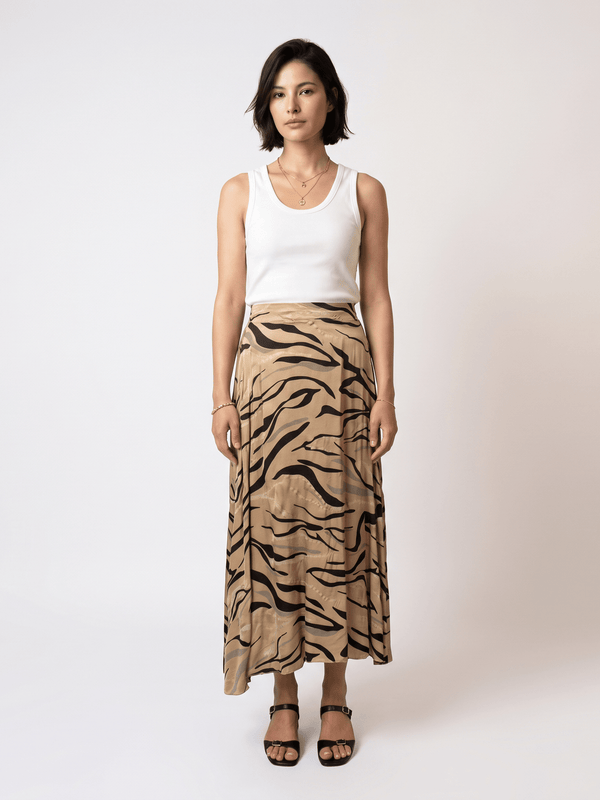 Jupe satinée motif lurex – THS31919RAST