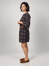 Robe ample à carreaux et manches bouffantes – THS35526QST2
