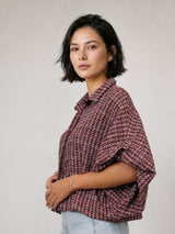 Chemise-veste oversize effet tweed — THS38726CH11
