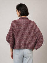 Chemise-veste oversize effet tweed — THS38726CH11
