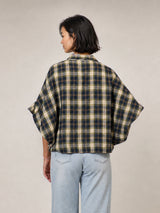 Chemise à carreaux et manches bouffantes – THS38726Q18