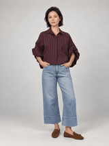 Chemise rayée à manches bouffantes – THS38726RG2