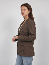 Veste blazer structurée à carreaux – THS55320PO1