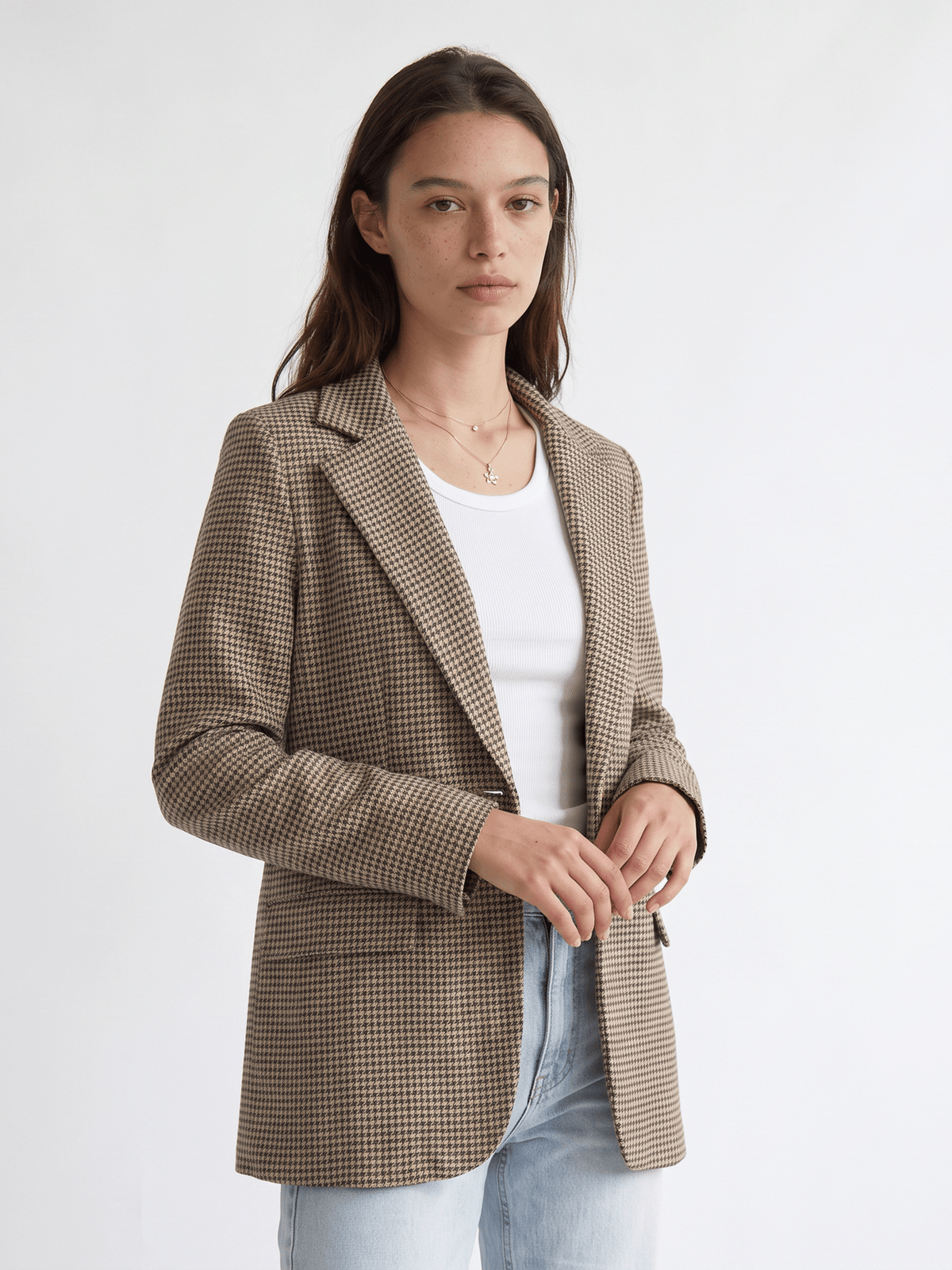 Blazer structuré pied-de-poule – THS55320PO8