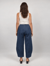 Pantalon denim taille élastiquée – THS67625J