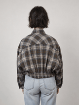 Veste zippée à carreaux – THS72226QST