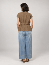 Veste légère pied-de-poule à ceinture nouée – THS72626P08