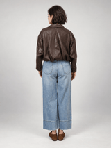 Veste ample en similicuir – THS82025PE8