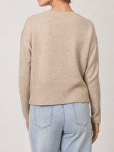 Pull en maille souple à col rond et bas côtelé YF570294
