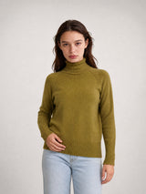 Pull maille douce col roulé à manches raglan – YF570717
