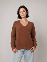 Pull col V côtelé YF570719