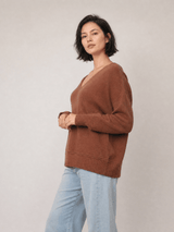 Pull col V côtelé YF570719