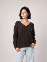 Pull col V côtelé YF570719
