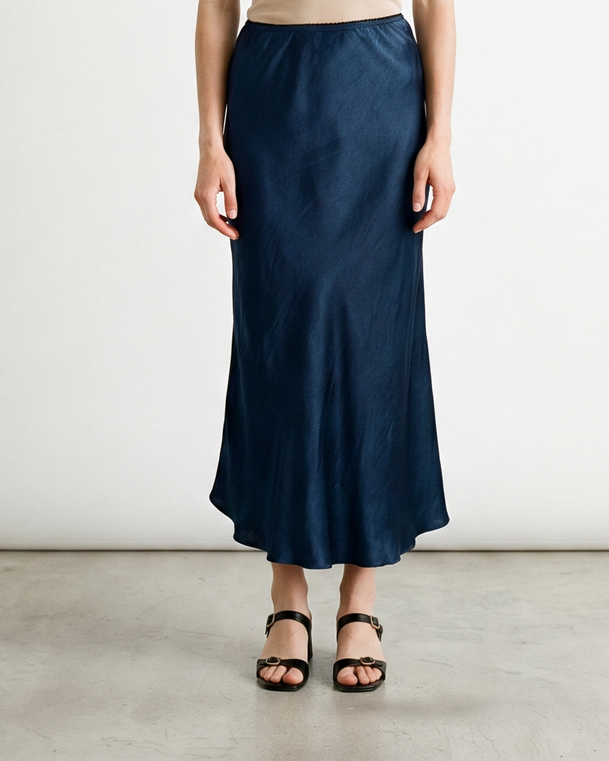 Long satin skirt ysw85592