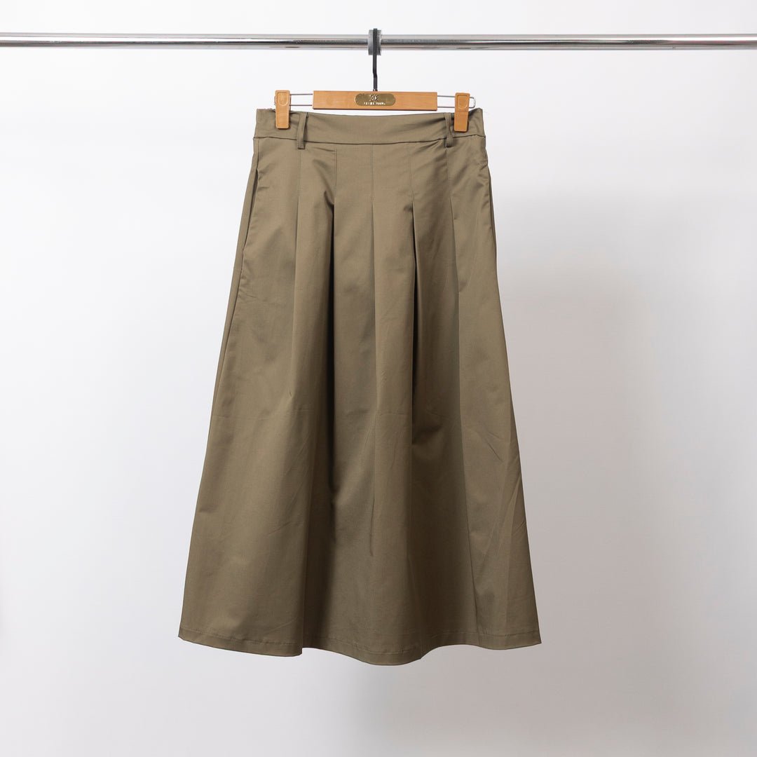 Structured waist flared midi skirt - BCG03250