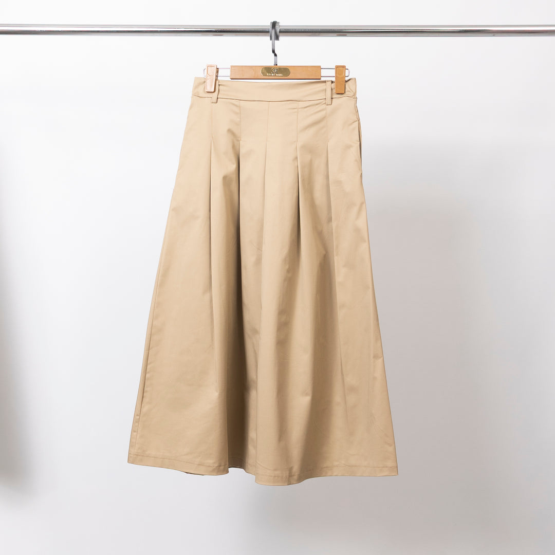 Structured waist flared midi skirt - BCG03250