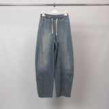 Balloon-cut denim trousers with elasticated waist – BCG03295