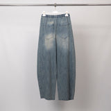 Balloon-cut denim trousers with elasticated waist – BCG03295