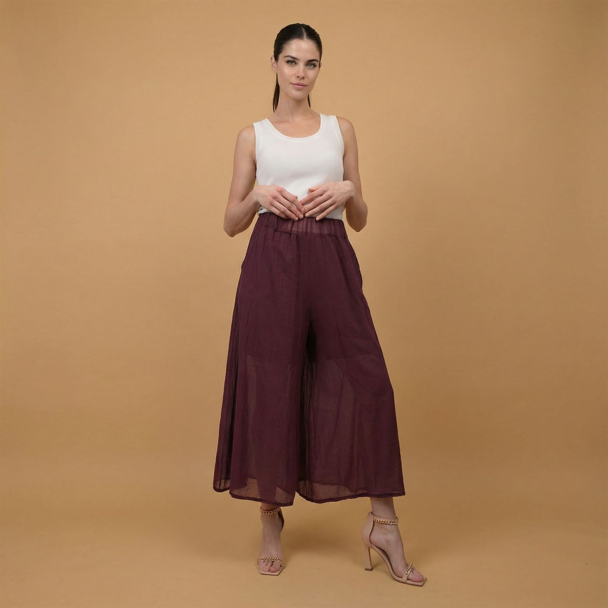 Pantalon ample en coton taille unique  db14576