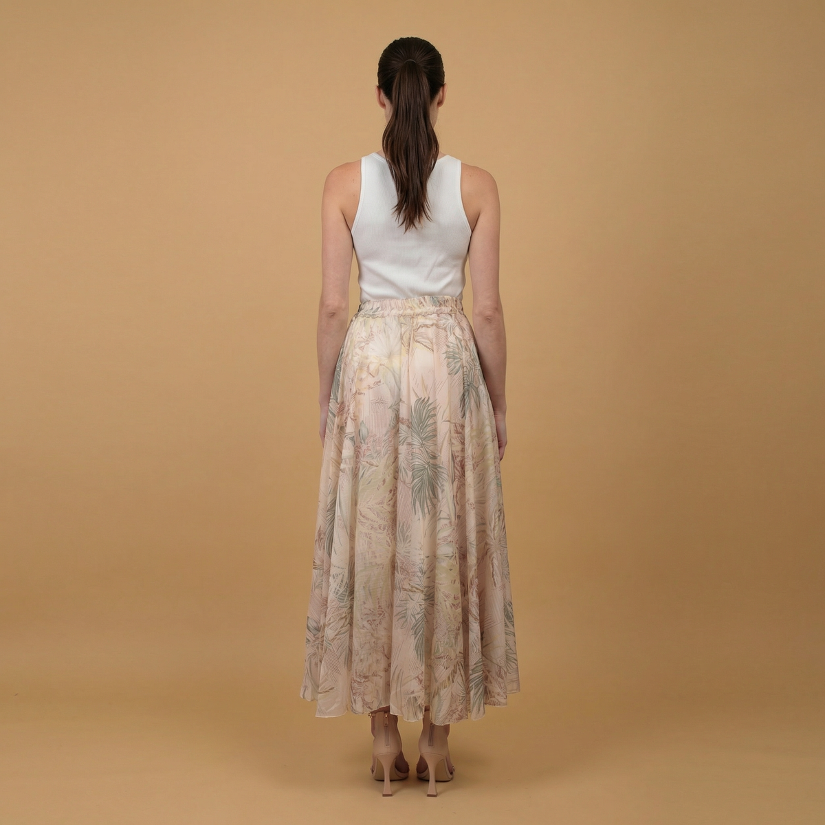 Printed skirt with elasticated waist – db75152 3 