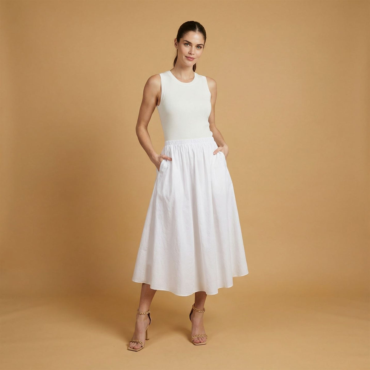 Cotton skirt with elasticated waist – db2308 