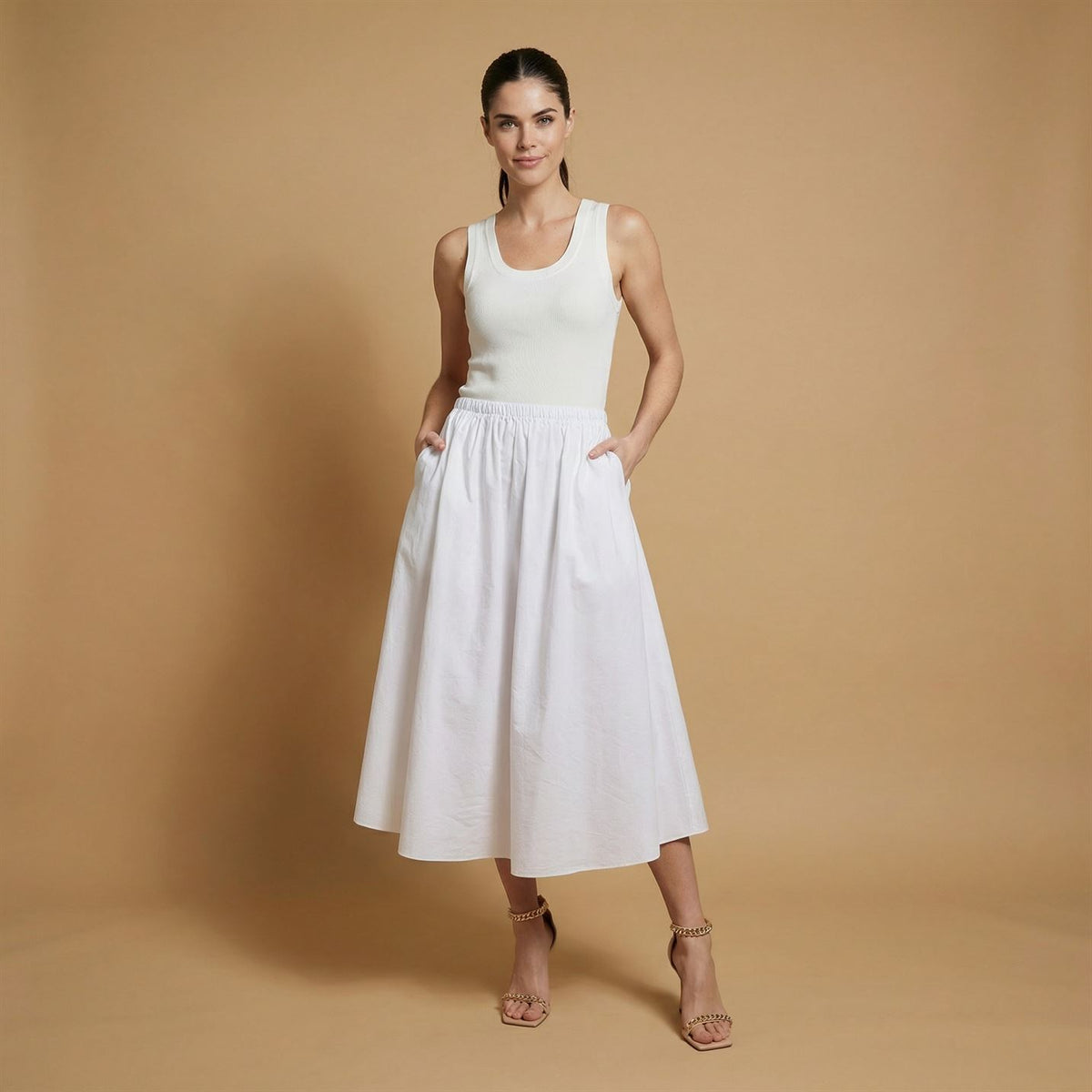 Cotton skirt with elasticated waist – db2308 