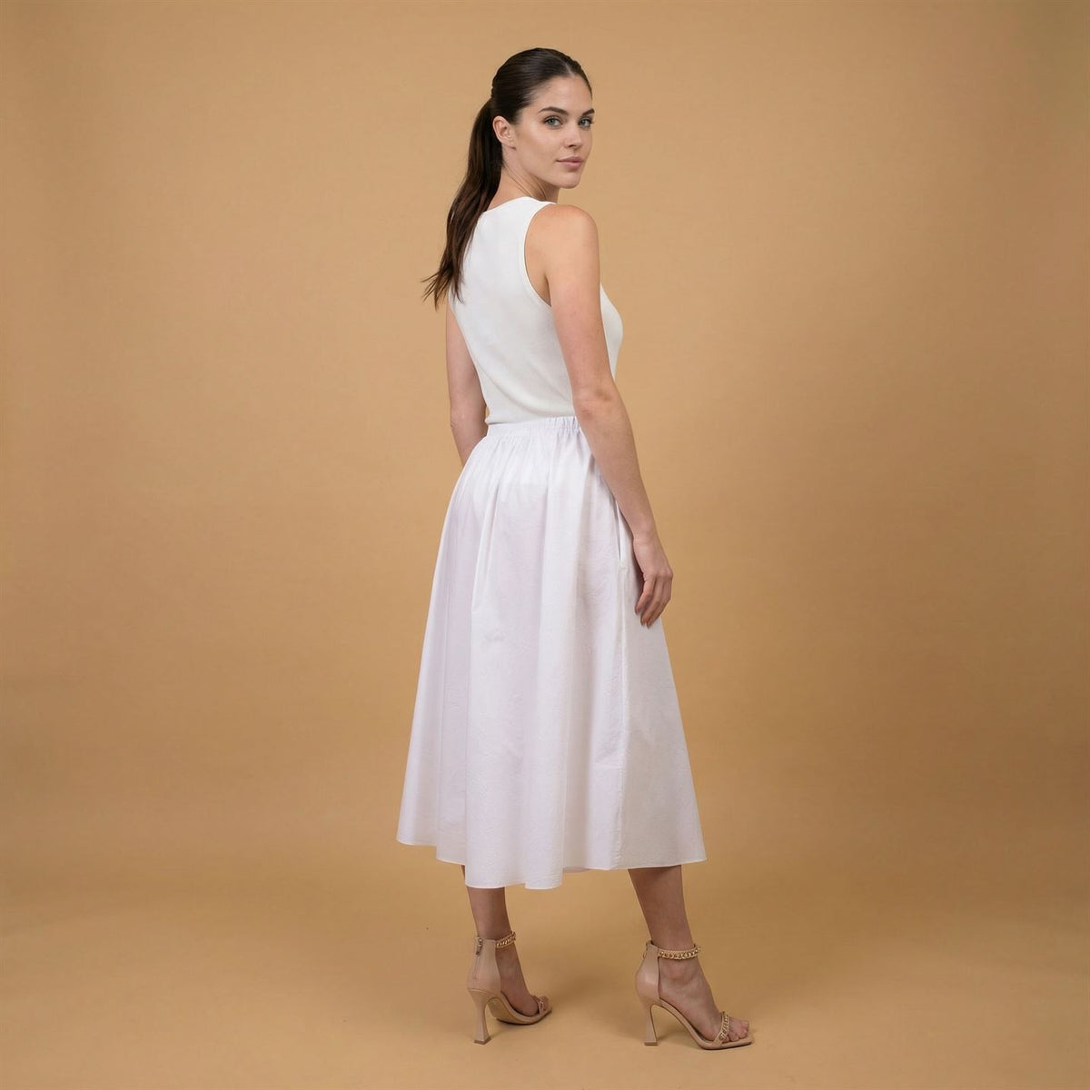 Cotton skirt with elasticated waist – db2308 